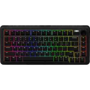 IQUNIX ZX75 Dark Side Wireless RGB Cherry Brown - Gaming Tastatur - Nordisk - Sort